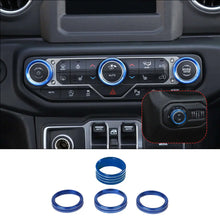 For 2018+ Jeep Wrangler JL JLU & Gladiator JT A/C & Headlight Switch Knob Trim – Aluminum Alloy Accent Rings Style A/B/C RT-TCZ