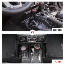 For 2018+ Jeep Wrangler JL JLU & Jeep Gladiator JTGear Shift Console Side Storage Box Auto Transmission Shifter Organizer Tray RT-TCZ