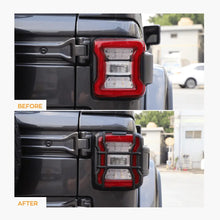 For 2018+ Jeep Wrangler JL Rear Tail Light Lamp Guard Trim Black (Only Fit LED Tail Light) RT-TCZ