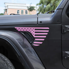 For 2018+ Jeep Wrangler JL & Gladiator JT American Flag Fender Vent Decal Stickers Trim RT-TCZ