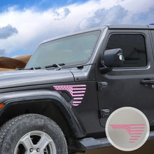 For 2018+ Jeep Wrangler JL & Gladiator JT American Flag Fender Vent Decal Stickers Trim RT-TCZ