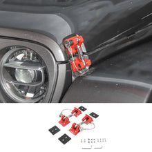 For 2018+ Jeep Wrangler JL &Gladiator JT Stainless Steel Locking Hood Latch Catch Cover Kit with Lock RT-TCZ