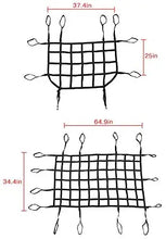 For 2018+ Jeep Wrangler JLU 4 Door Mesh Roof Top Net Restraint Protective Cargo Net Trunk Net 4 pcs RT-TCZ