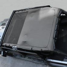 For 2018+ Jeep Wrangler JLU 4-Door Sunshade Mesh Sun Shade Top UV Protection Bikini Top Full Length with PU Leather RT-TCZ