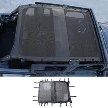 For 2018+ Jeep Wrangler JLU 4-Door Sunshade Mesh Sun Shade Top UV Protection Bikini Top Full Length with PU Leather RT-TCZ