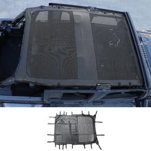 For 2018+ Jeep Wrangler JLU 4-Door Sunshade Mesh Sun Shade Top UV Protection Bikini Top Full Length with PU Leather RT-TCZ