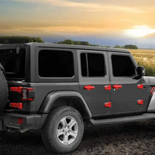 For 2018+ Jeep Wrangler JLU 4Door 24PCS Exterior Trim Kits Door & Hood Hinge Covers RT-TCZ