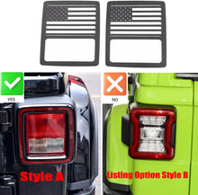 For 2018+ Jeep wrangler JL Pair Black Rear Tail light decoration Cover US Flag (Fit For Halogen Lamps) RT-TCZ