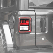 For 2018+ Jeep wrangler JL Pair Black Rear Tail light decoration Cover US Flag (Fit For Halogen Lamps) RT-TCZ