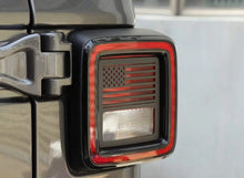 For 2018+ Jeep wrangler JL Pair Black Rear Tail light decoration Cover US Flag (Fit For Halogen Lamps) RT-TCZ