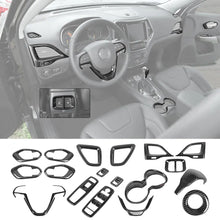 For 2019+ Jeep Cherokee 18 x Inner Center Console & Door Trim Kit RT-TCZ