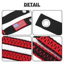 For 2024+ Jeep Wrangler JL/Gladiator JT 4 x Roll Bar Roof Top Paracord Grab Handles Grip US Flag 4-Door RT-TCZ