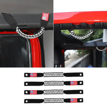 For 2024+ Jeep Wrangler JL/Gladiator JT 4 x Roll Bar Roof Top Paracord Grab Handles Grip US Flag 4-Door RT-TCZ