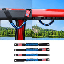 For 2024+ Jeep Wrangler JL/Gladiator JT 4 x Roll Bar Roof Top Paracord Grab Handles Grip US Flag 4-Door RT-TCZ
