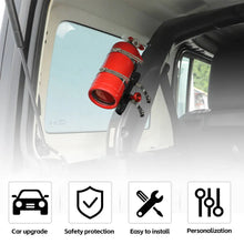 For Jeep Wrangler CJ YJ TJ JK JL Quick Release Fire Extinguisher Mount - Aluminum Adjustable UTV Roll Bar Fire Extinguisher Holder Mounting Bracket RT-TCZ