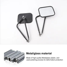 For Jeep Wrangler CJ YJ TJ JK JL & JT Side Mirrors Square Doorless Rear View Quick Release Mirrors Textured Black RT-TCZ