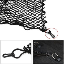 For Jeep Wrangler JK JL JKU Rear Cargo Nets Trunk Storage Bungee  (32.2''x18.5'') Organizer Mesh Nets with 4 Hooks RT-TCZ