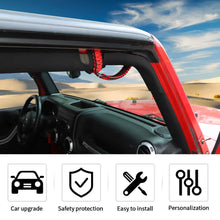 For Jeep Wrangler JK JL & Gladiator JT Front Door Top Roll Bar Paracord Grab Handles Grip Handle RT-TCZ