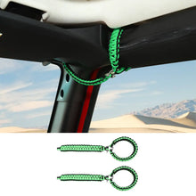 For Jeep Wrangler JK JL & Gladiator JT Front Door Top Roll Bar Paracord Grab Handles Grip Handle RT-TCZ