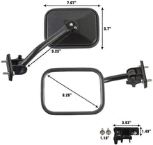 For Jeep Wrangler TJ JK JKU Door Off Mirrors Rear View Quick Release Mirrors RT-TCZ