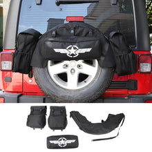 For Jeep Wrangler TJ JK JL 4PCS Spare Tire Storage Bag Cargo Organizer Bag Kit RT-TCZ