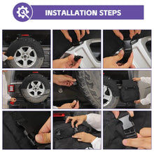 For Jeep Wrangler TJ JK JL 4PCS Spare Tire Storage Bag Cargo Organizer Bag Kit RT-TCZ