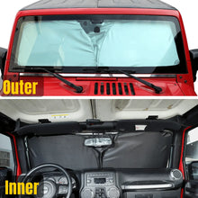 For Jeep Wrangler TJ JK JL JT Front Windshield Sunshade – UV Protection Heat Shield Visor for Car Interior RT-TCZ