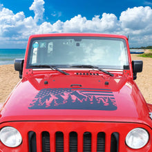 For Jeep Wrangler TJ JK JL JT /Grand Cherokee /Cherokee /Renegade /Compass /Patriot US Flag Mountain Sticker Decals RT-TCZ