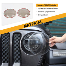 For 2018+ Jeep Wrangler JL & Gladiator JT Front Headlight Lamp Cover Decor Trim Smoked Black RT-TCZ