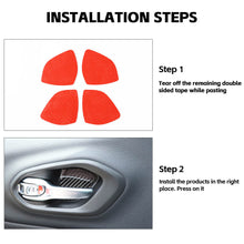 For 2014+ Jeep Cherokee Carbon Fiber Interior Door Bowl Sticker Cover Trim RT-TCZ