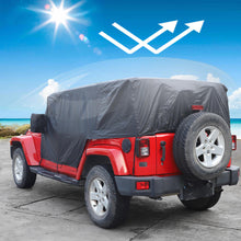 For 2007+ Jeep Wrangler JKU JLU 4Door Black Outdoor Waterproof Cab Car Cover RT-TCZ