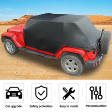 For 2007-2017 Jeep Wrangler JKU 4Door Waterproof Protection Cab Car Cover RT-TCZ