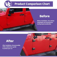 For 2007-2017 Jeep Wrangler JK JKU 4-Door Door Hinge Cover & Hood Hinge & Rubber Headgear Trim Cover RT-TCZ