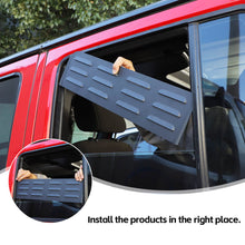 For 2007-2017 Jeep Wrangler JK Black Rear Door Window Louver Air Vent Panel Trim RT-TCZ