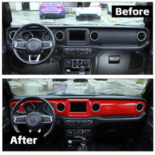 For 2018-2023 Jeep Wrangler JL JLU & Gladiator JT 4PCS Central Navigation Cover Console Panel Trim RT-TCZ