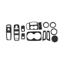 For 2016-2020 Jeep Grand Cherokee 13PCS Interior Decor Dash & Door Cover Trim Frame Kit Carbon Fiber RT-TCZ