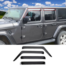 For 2018+ Jeep Wrangler JL/JT 4Door Side Window Visors Rain Shield Guards Cover RT-TCZ