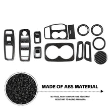 For 2016-2020 Jeep Grand Cherokee 13PCS Interior Decor Dash & Door Cover Trim Frame Kit Carbon Fiber RT-TCZ