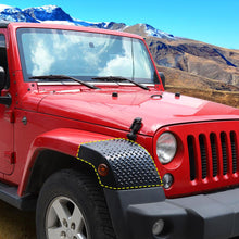 For 2007-2017 Jeep Wrangler JK Front Wheel Eyebrow Lamp Cover Trim Armor Black RT-TCZ