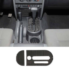 For 2007-2010 Jeep Wrangler JK Soft Carbon Fiber Console Gear Shift Panel Cover Trim RT-TCZ