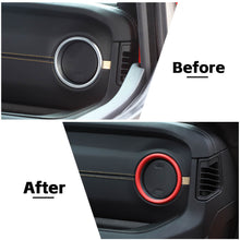 For 2024+ Jeep Wrangler JL & Gladiator JT Instrument Panel Air Conditioning Vent Trim Ring 2PCS Aluminum Alloy Style B RT-TCZ