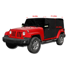 For 2007+ Jeep Wrangler JKU JLU 4Door Black Outdoor Waterproof Cab Car Cover RT-TCZ