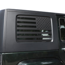 For 2007-2010 Jeep Wrangler JK JKU Rear Window American Flags Trim Sticker Decals Carbon Fiber RT-TCZ