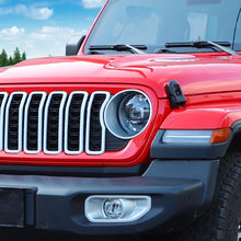 For 2024+ Jeep Wrangler JL & Gladiator JT Front Grille Inserts Guard Middle Mesh Decorative Ring Trim RT-TCZ