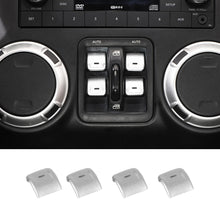 For 2012-2017 Jeep Wrangler JK Aluminum Alloy Interior Window Control Switch Button Cover Trim RT-TCZ