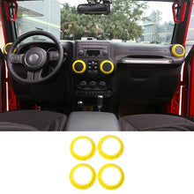 For 2011-2018 Jeep Wrangler JK JKU Center Console Dash Air Conditioner Vent Cover Trim 4PCS RT-TCZ
