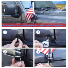 For Jeep Wrangler JK JL & Gladiator JT Engine Hood Corner Side Flag Mount, Flagpole Holder Bracket RT-TCZ