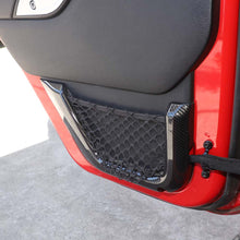 For 2011-2017 Jeep Wrangler JK 4DR Car Inner Door Net Bag Frame Trim ABS RT-TCZ