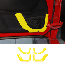 For 2011-2017 Jeep Wrangler JK 4DR Car Inner Door Net Bag Frame Trim ABS RT-TCZ