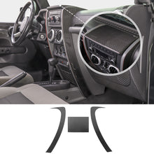For 2007-2010 Jeep Wrangler JK JKU Real Carbon Fiber Dashboard Center Console Cover Trim RT-TCZ